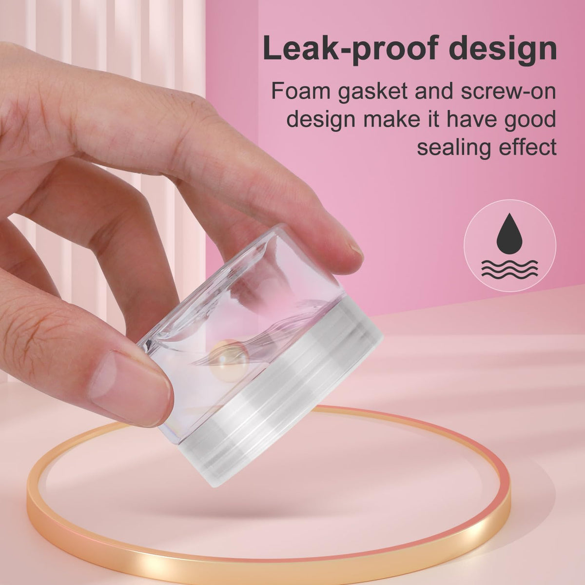 Loretoy leak-proof thread and foam gasket prevent spills during travel.
