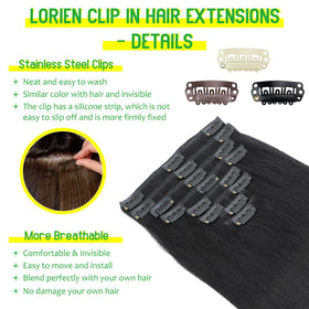 LORIEN remy Brazilian hair close-up shows natural texture