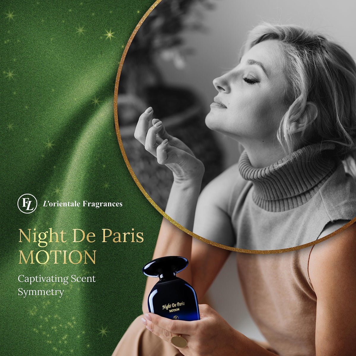 Lorientale Night De Paris in Motion amber-vanilla essence with long-lasting warmth