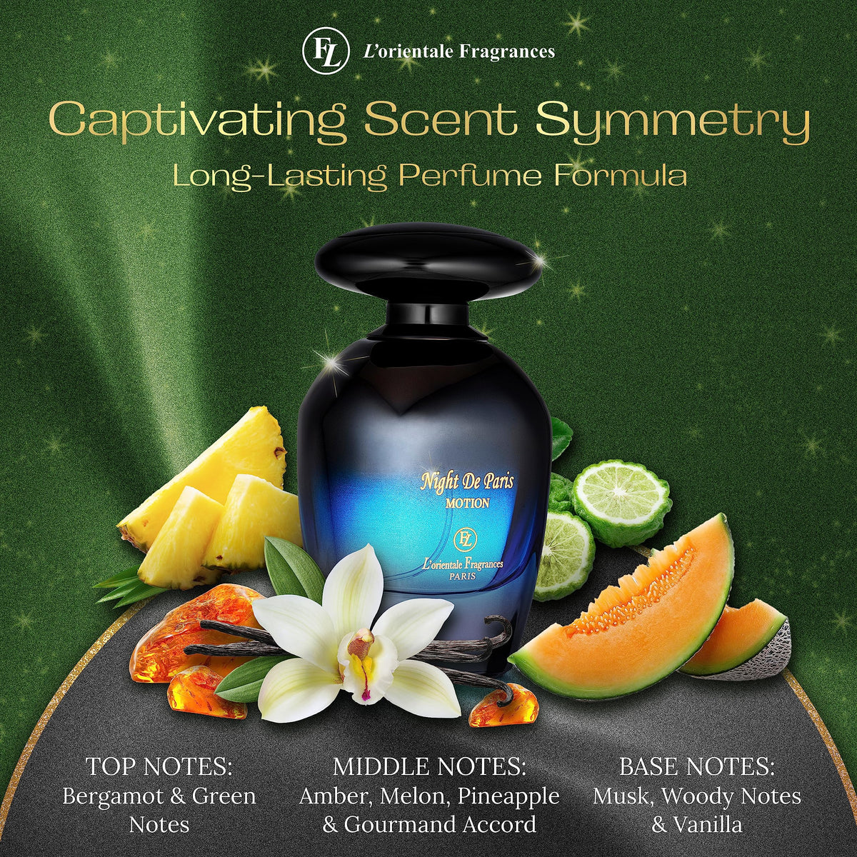 Lorientale Night De Paris in Motion Oud note adds depth and richness