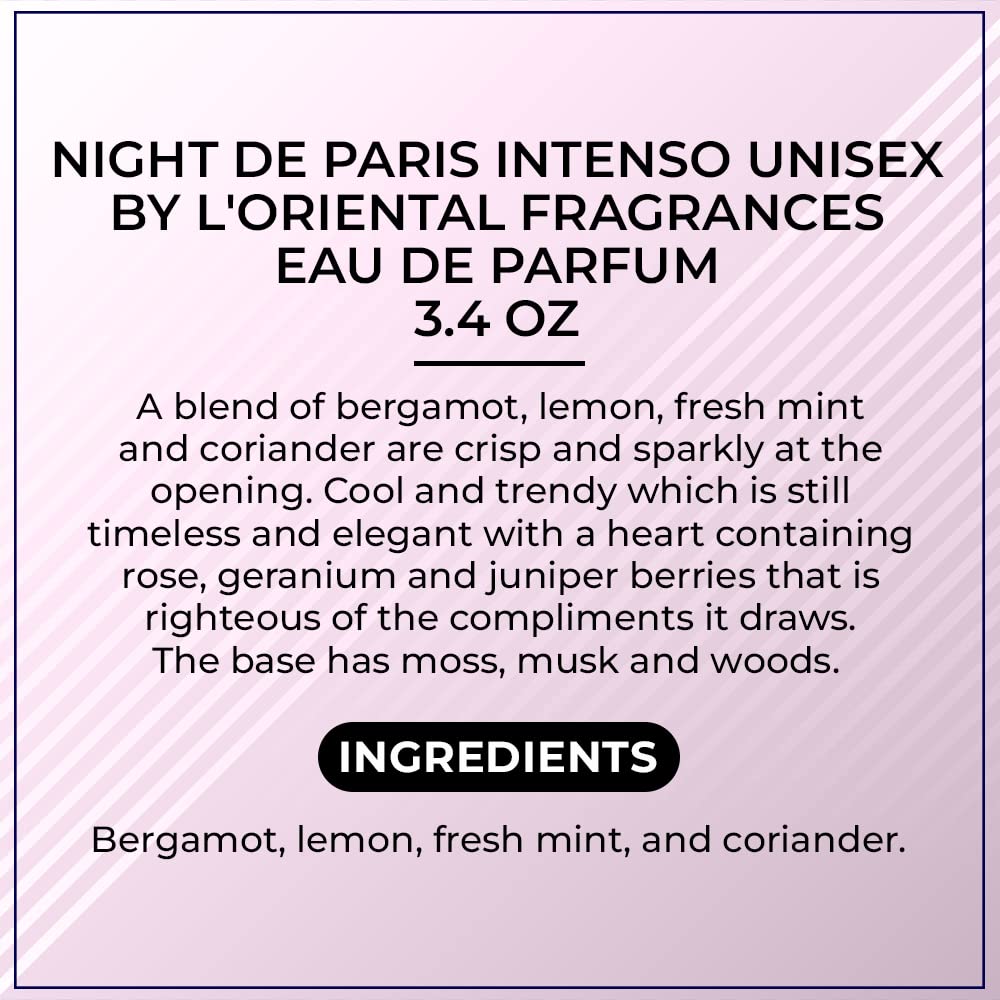 Night-out wearability of Lorientale Night De Paris Intenso in a chic setting.