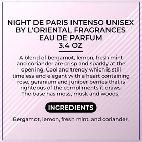 Night-out wearability of Lorientale Night De Paris Intenso in a chic setting.