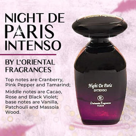 Boxed packaging conveys luxury gifting for Night De Paris Intenso.