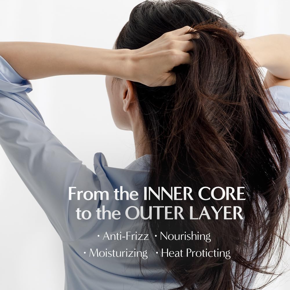 LORINIQUE Korean Keratin Leave-In front view highlighting sleek, rinse-free convenience.