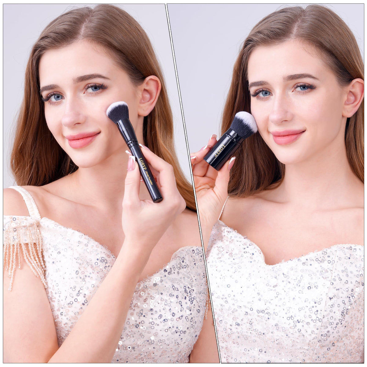 LORYP angled blush brush for precise sculpting