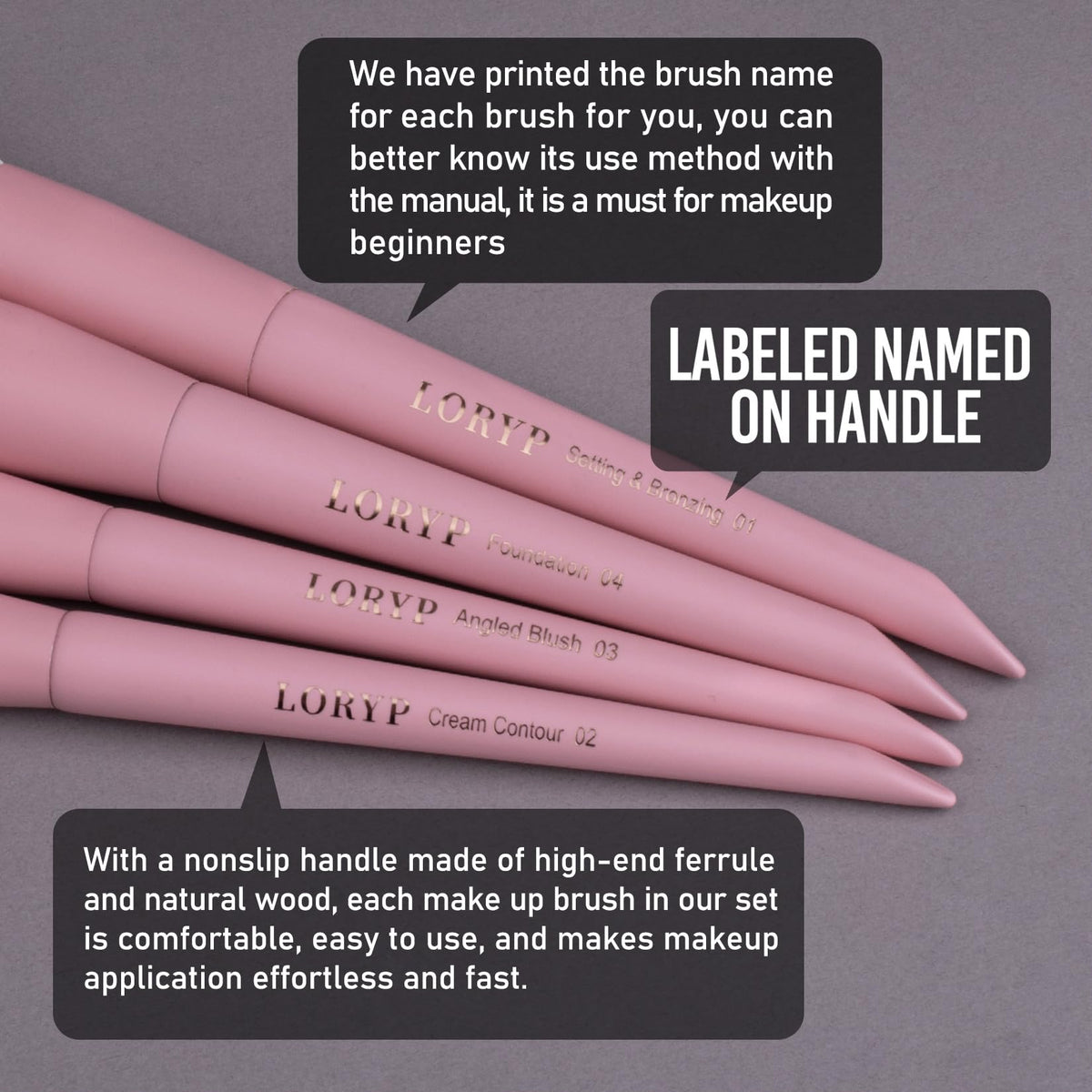 LORYP numbered brushes with guide boost ease of use for beginners and pros.