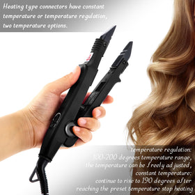 Lothee black hair extension tool close-up showing sleek design