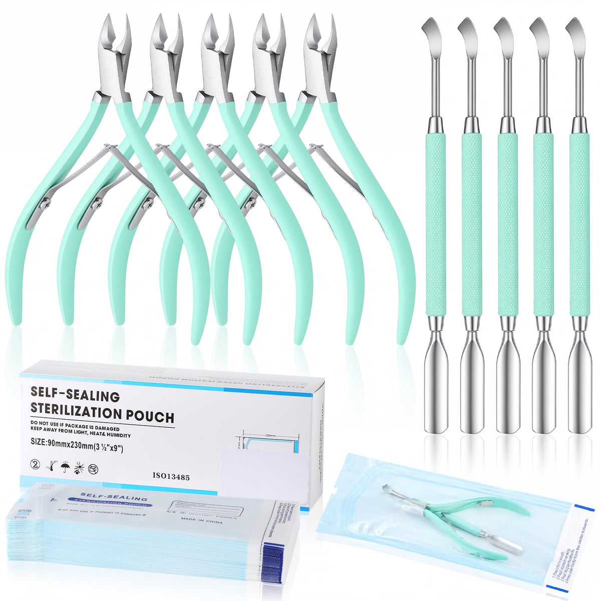 Lothee cuticle nippers in silver offer precise trimming for clean nails.