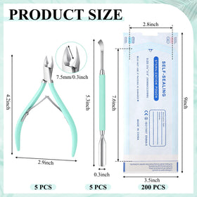 Lothee dual-ended cuticle pushers in silver enable gentle skin push and precise removal.