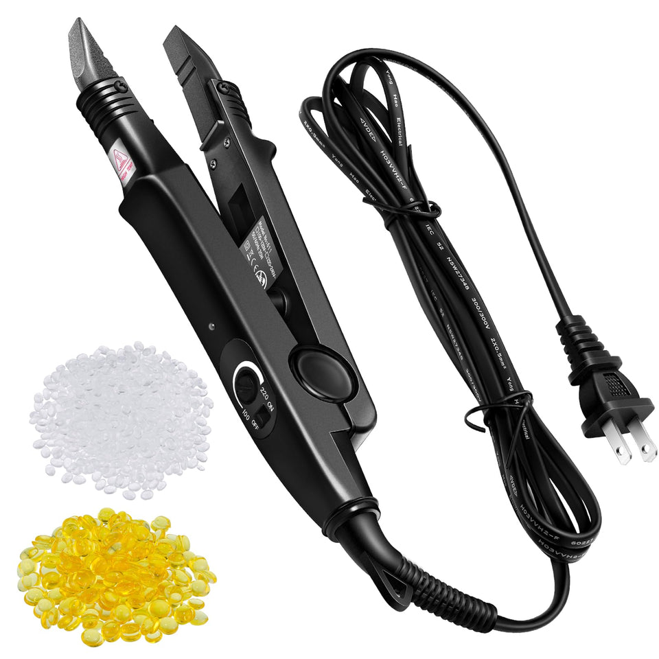 Lothee hair extension tool with keratin beads for precise bonding