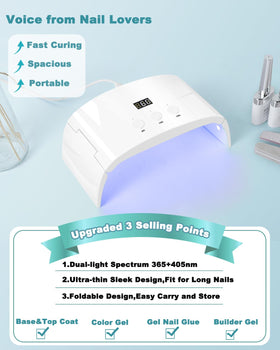 Close-up of Lotifie's 25 skin-friendly LED beads for comfortable curing.