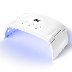 Lotifie UV LED nail lamp with spacious foldable design for easy placement.
