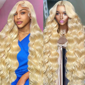 Lotulo 613 HD lace front wig with 28-inch body wave for versatile styling.