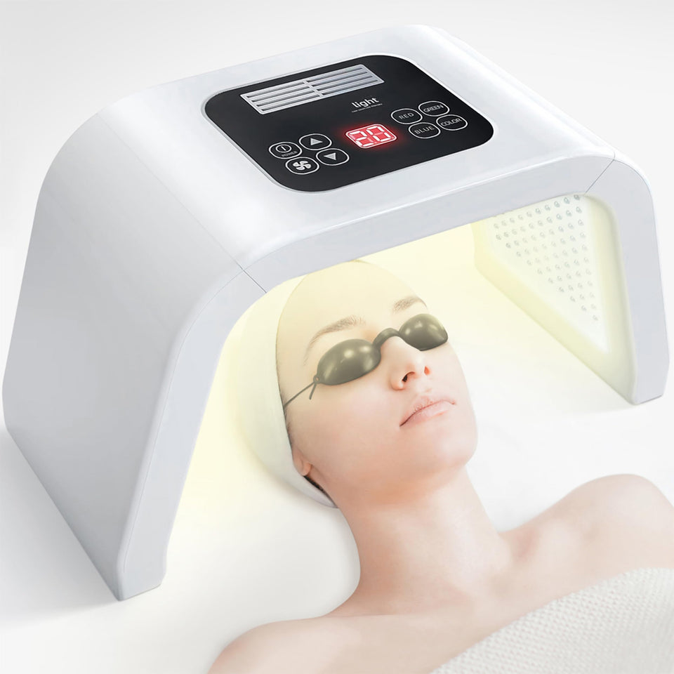 LOUDYKACA red-light therapy face mask front view for comprehensive skin care