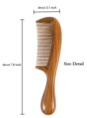 Louise Maelys sandalwood fine-tooth comb for precise styling and smooth glide.