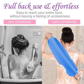 Lounsweer yellow back scrubber with handles delivers bright, effective exfoliation for daily cleansing.