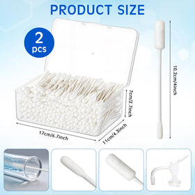Lounsweer double-ended swabs with small and large heads for precise cleaning.