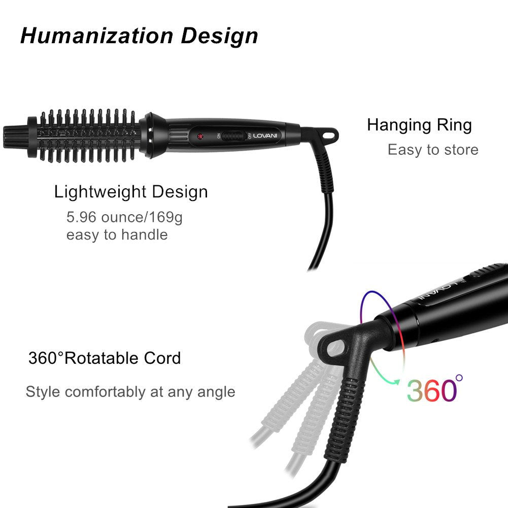 LOVANI styling tool suited for bangs and short hair