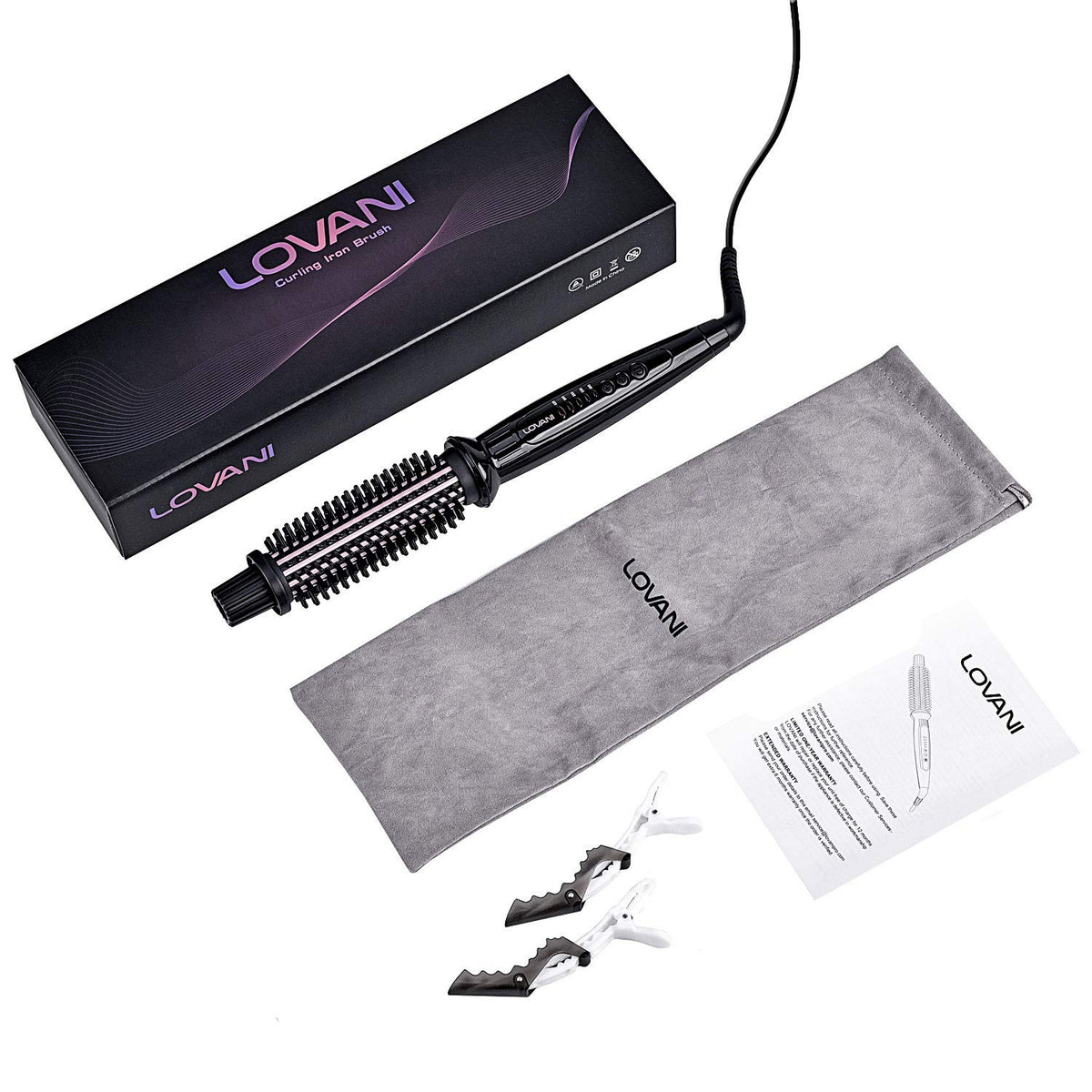 LOVANI premium nylon bristles glide smoothly through hair.