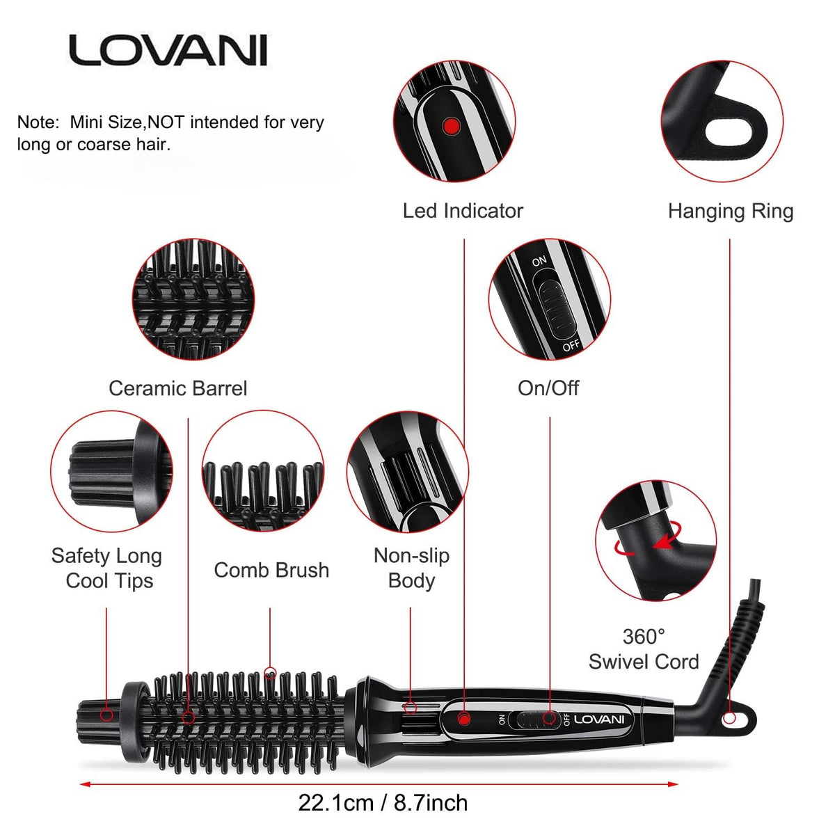 LOVANI travel pouch included for easy packing and on-the-go styling