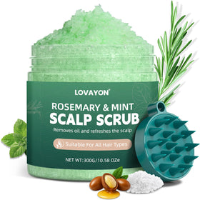 LOVAYON Rosemary Scalp Scrub bottle for a refreshing scalp cleanse.