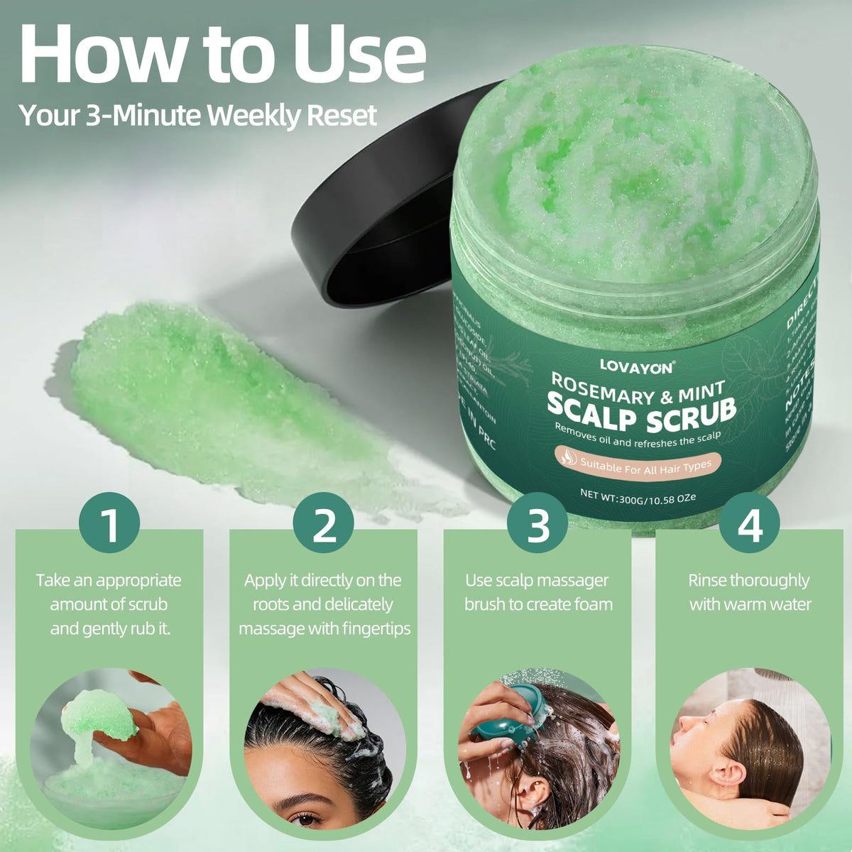 LOVAYON Silky lather during rinse for easy cleanup.