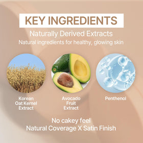 Lovb hypoallergenic formula close-up emphasizes gentle, skin-friendly foundation.