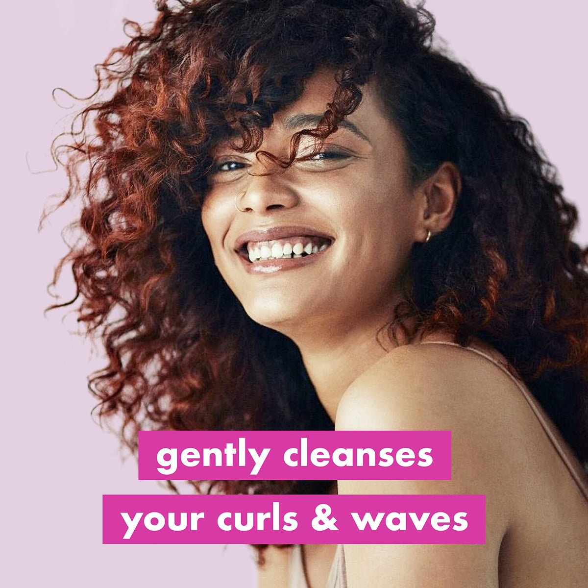Love Beauty and Planet shampoo milk lather close-up for gentle cleansing