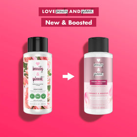 Graphic of Love Beauty And Planet vegan collagen complex and bond-strengtheners