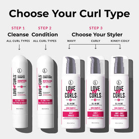Love Ur Curls conditioner texture swatch demonstrating slip and moisture