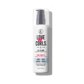 Love Ur Curls fragrance-free all-in-one curl cream bottle for defined, frizz-free kinky curls.
