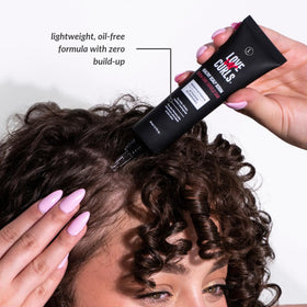 Love Ur Curls hydrolyzed hyaluronic acid: deep scalp hydration.