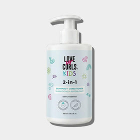 Love Ur Curls Kids 2-in-1 bottle pour for easy, gentle cleansing during bath time