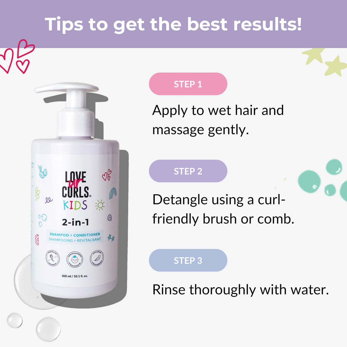 Love Ur Curls Kids curls feel soft and manageable after use