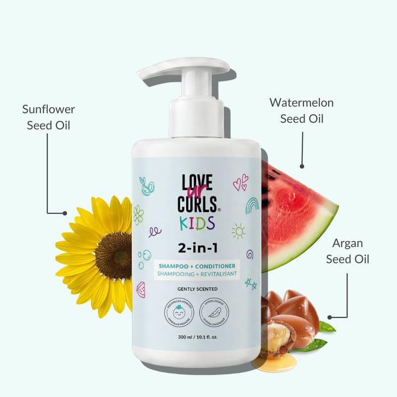 Love Ur Curls Kids tear-free formula showcases a calm bath routine for children