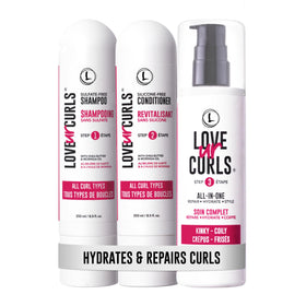 Love Ur Curls shampoo bottle delivering a gentle cleanse for kinky-coily hair