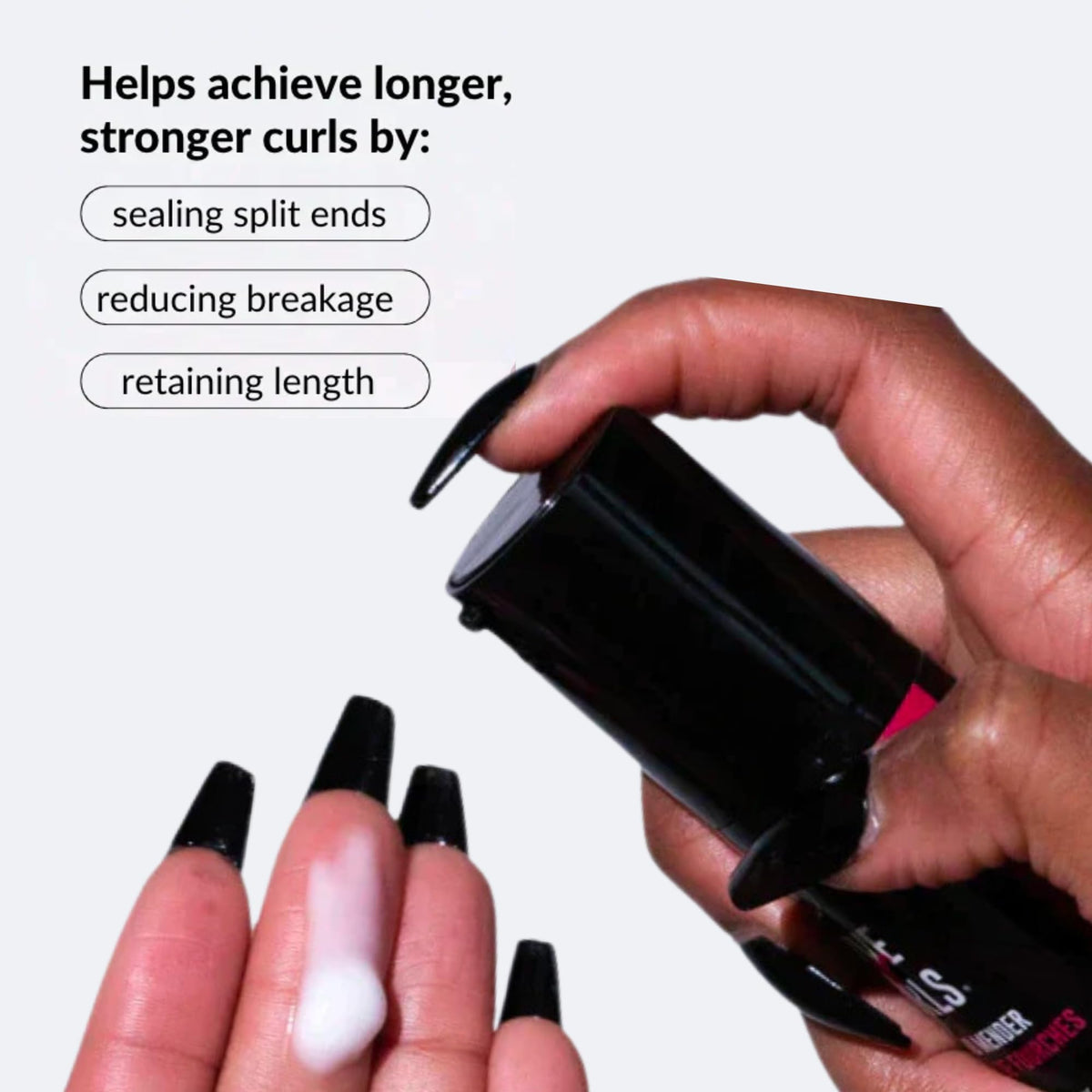Love Ur Curls Split End Mender ingredients: Murumuru Butter nourishes and seals to prevent breakage.