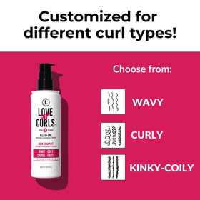 Love Ur Curls Ultra-Hydrating Conditioner bottle detangles and smooths curls.