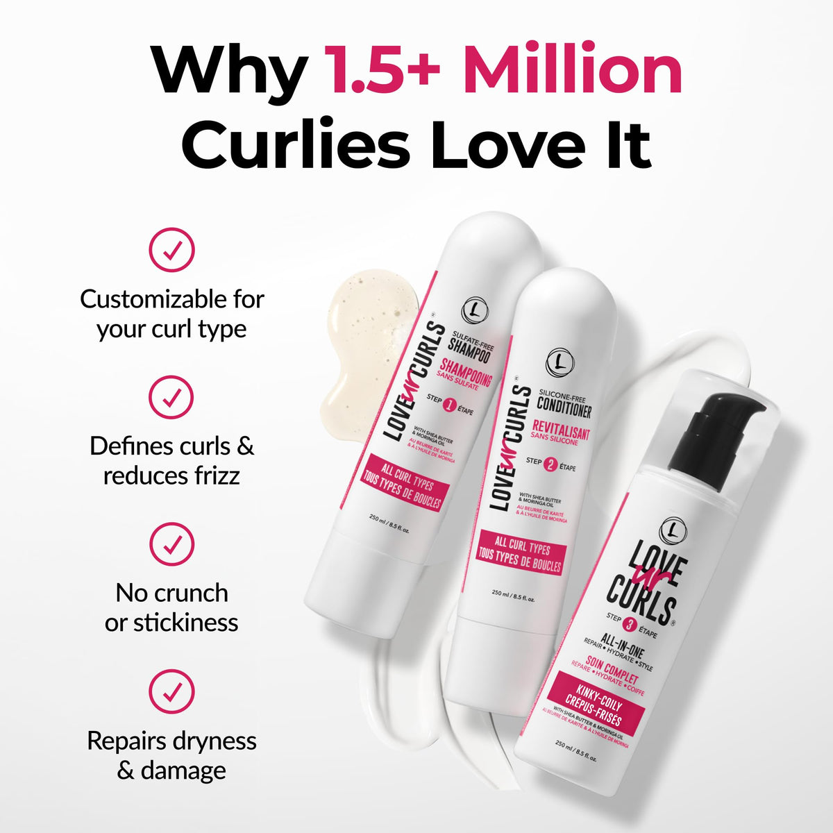 Love Ur Curls wash day routine setup for textured curls