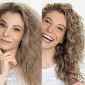 Love Ur Curls wavy hair care setup showing versatile 2A-2C waves.