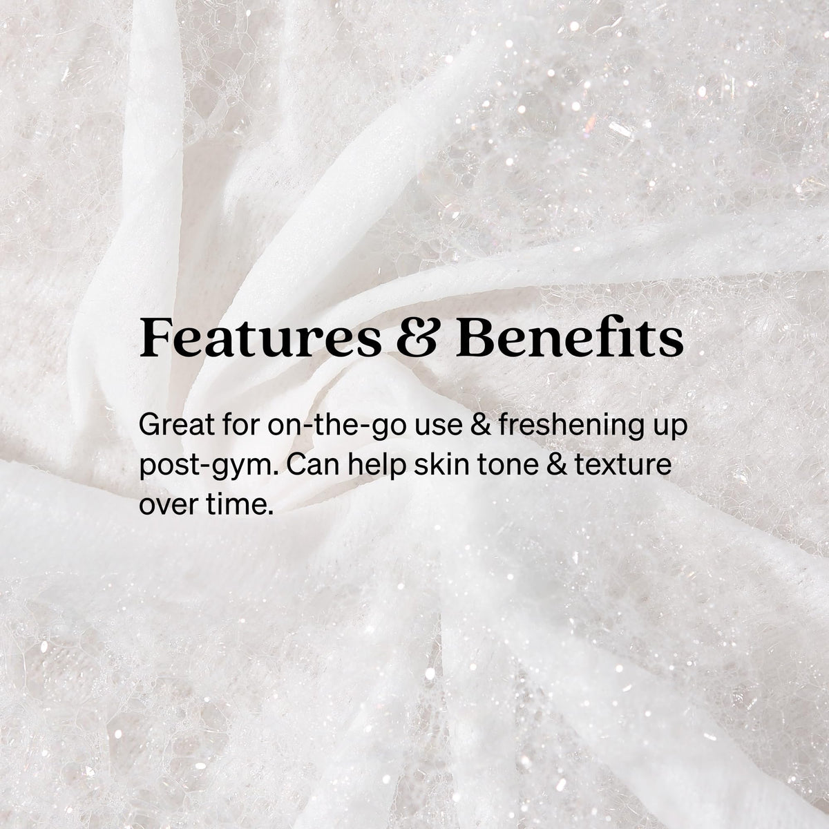 Loved01 no-rinse action wipes ideal for travel and busy days without water.