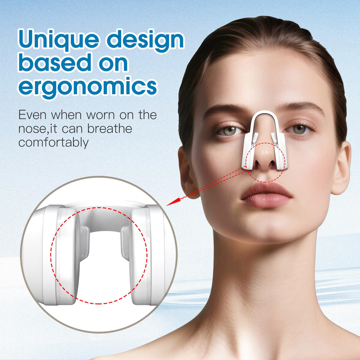 LoveeHafen nose shaper clip on-face use for easy at-home contouring