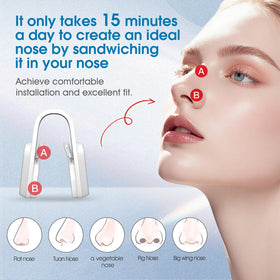 LoveeHafen nose shaper clip side view shows gentle, all-day comfort