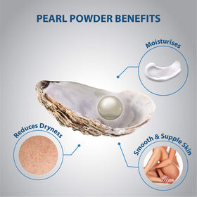 Lovercare Pearl Powder display hints at even-toned skin potential.