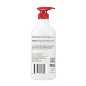 Lovers Care Goat's Milk Lotion texture closeup shows rich, smooth cream.