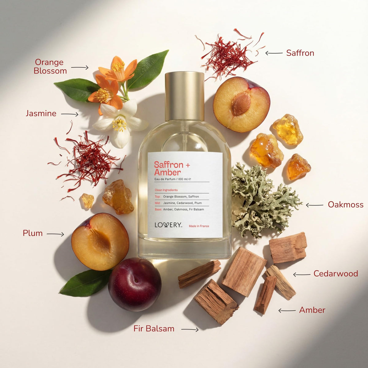 LOVERY Ambery Saffron box packaging, gift-ready luxury
