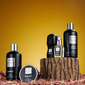 LOVERY beard balm and growth oil pack to nourish facial hair.