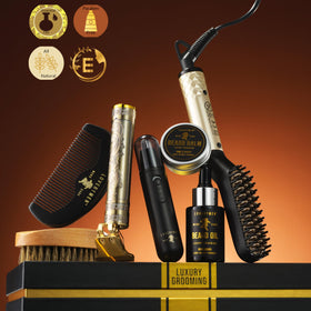 LOVERY beard straightener brush smooths and shapes for a polished look.