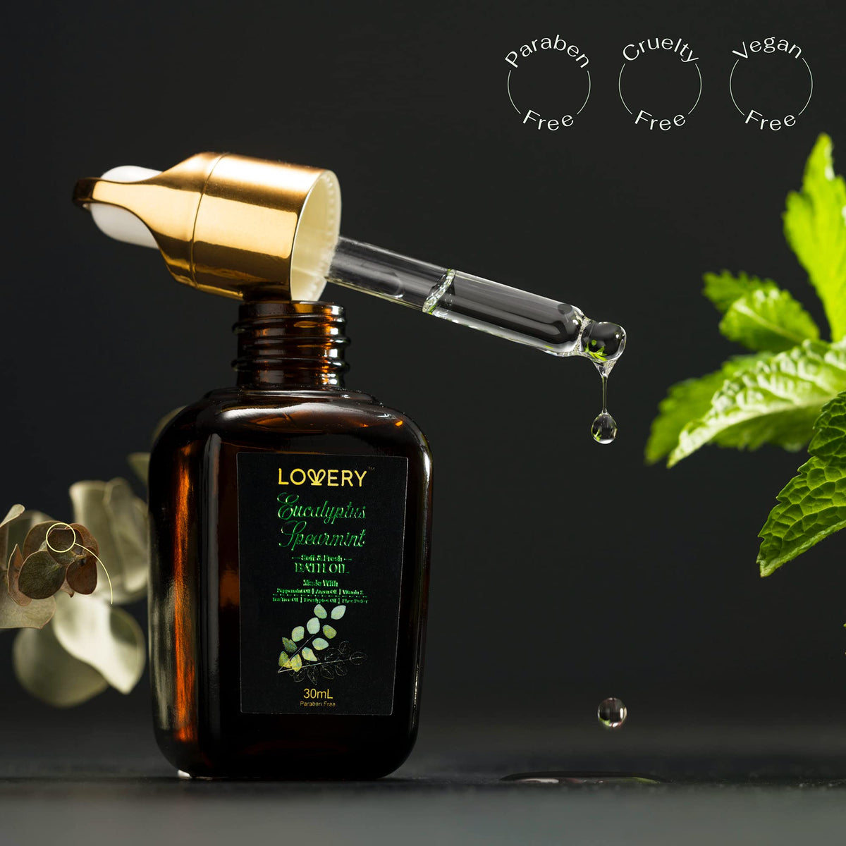 LOVERY bubble bath with mint creates creamy lather and soothing aroma
