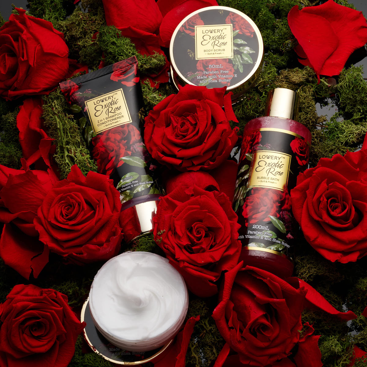 Lovery Rose Petal Soap with floral scent for gentle cleansing.